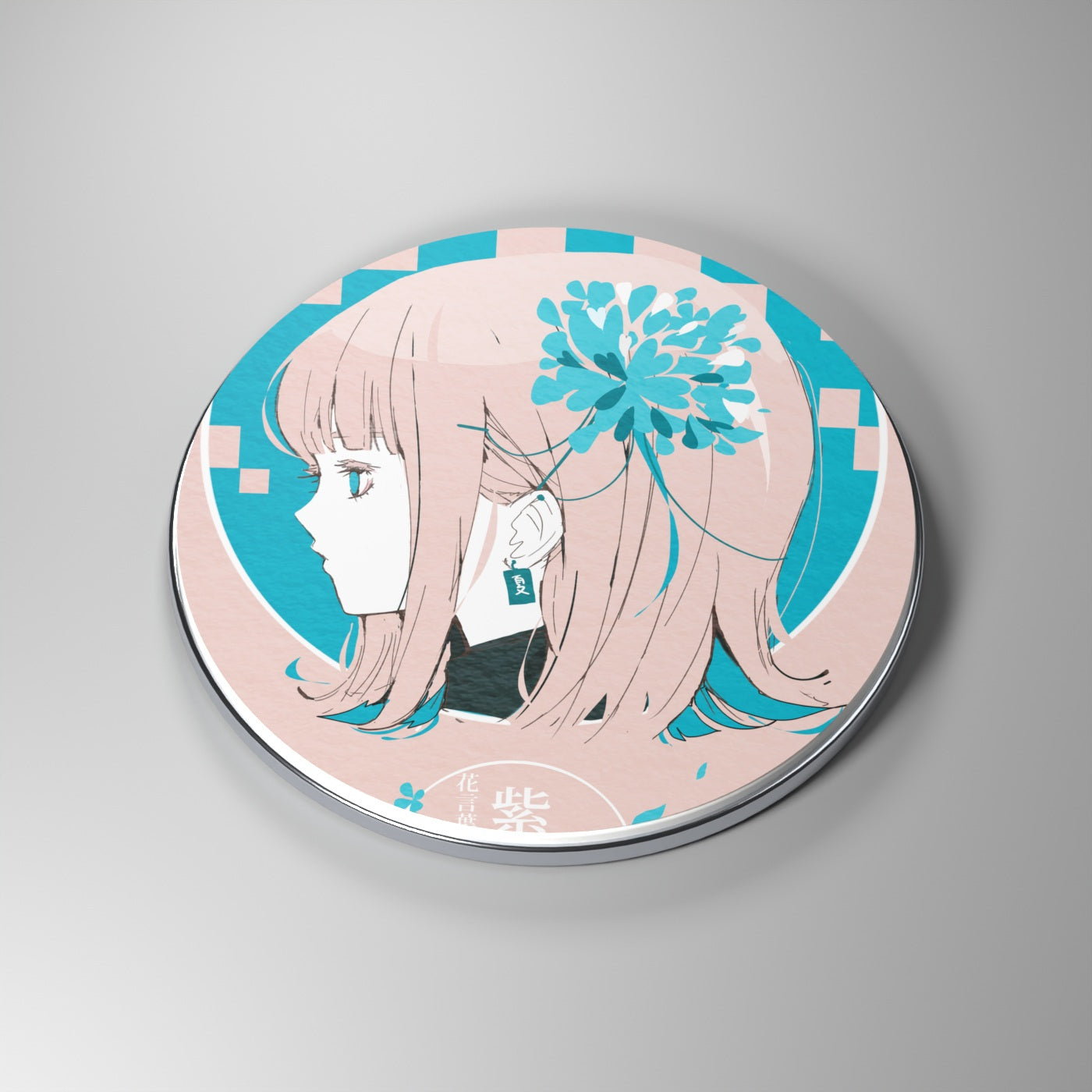 缶バッジ — 紫陽花のサンプル画像