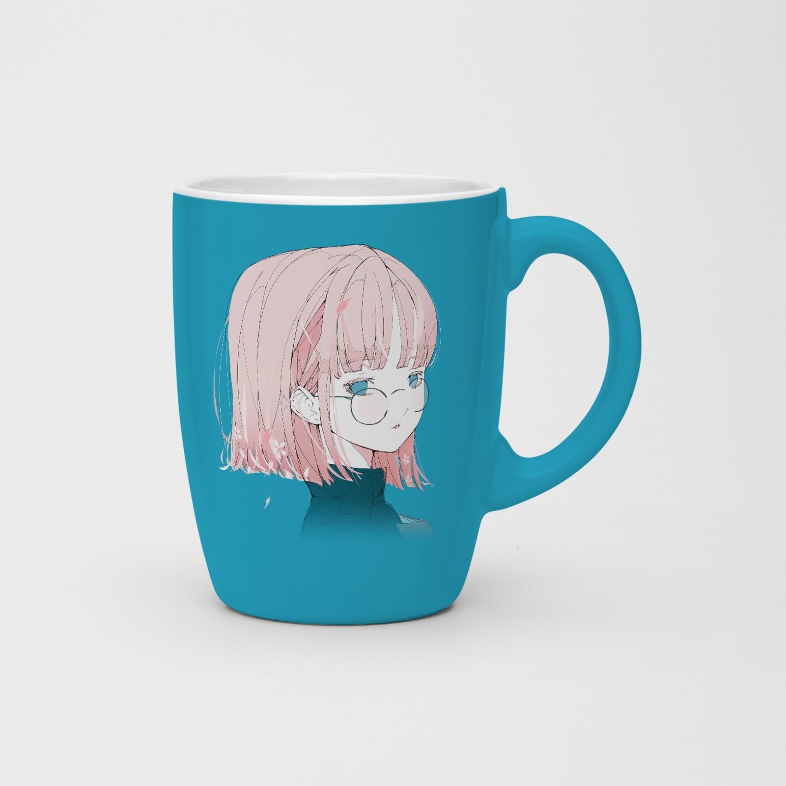 マグカップ — 桜の髪の眼鏡女子のサンプル画像